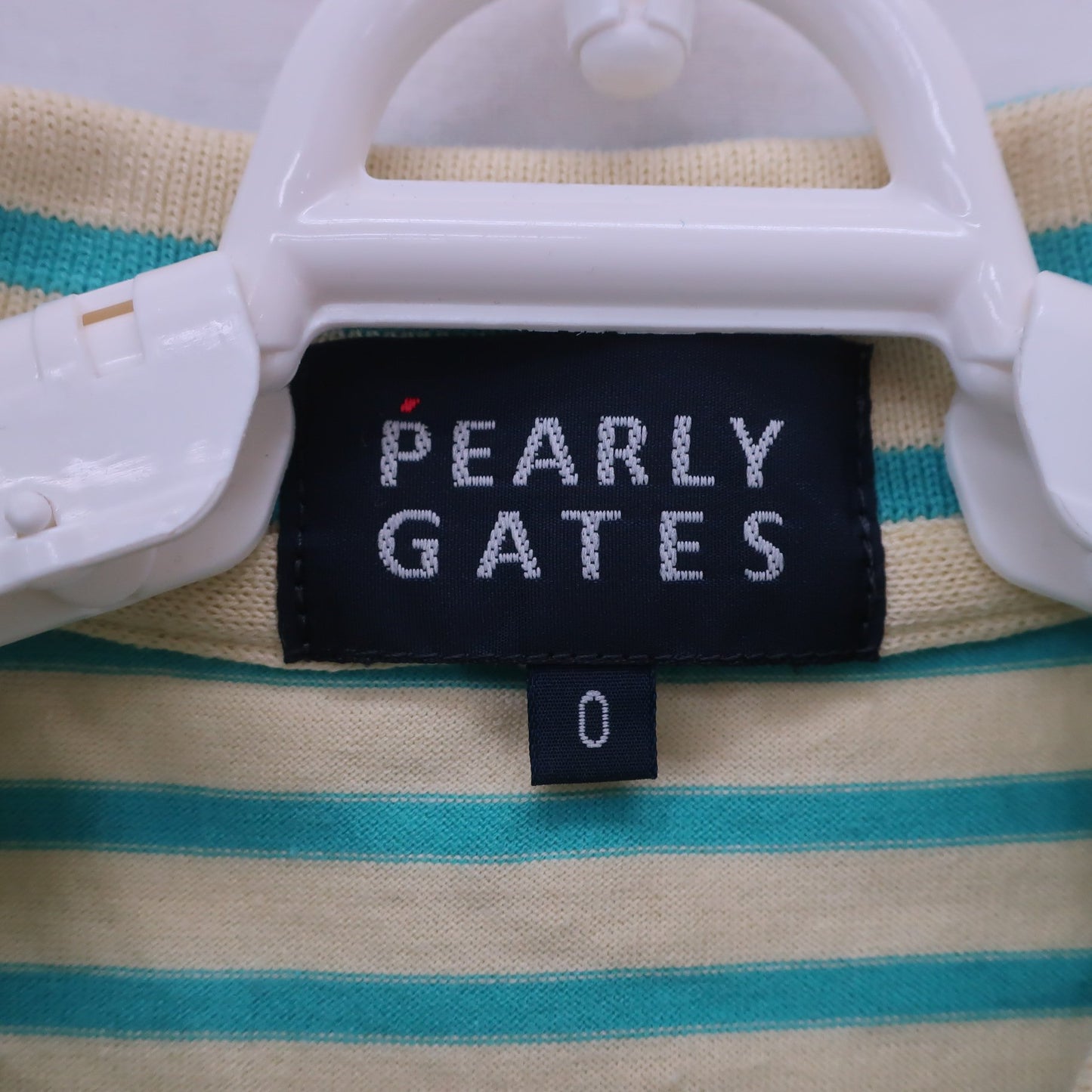 PEARLY GATES(パーリーゲイツ) ポロシャツ 黄色水色ボーダー レディース 0 055-160623 A