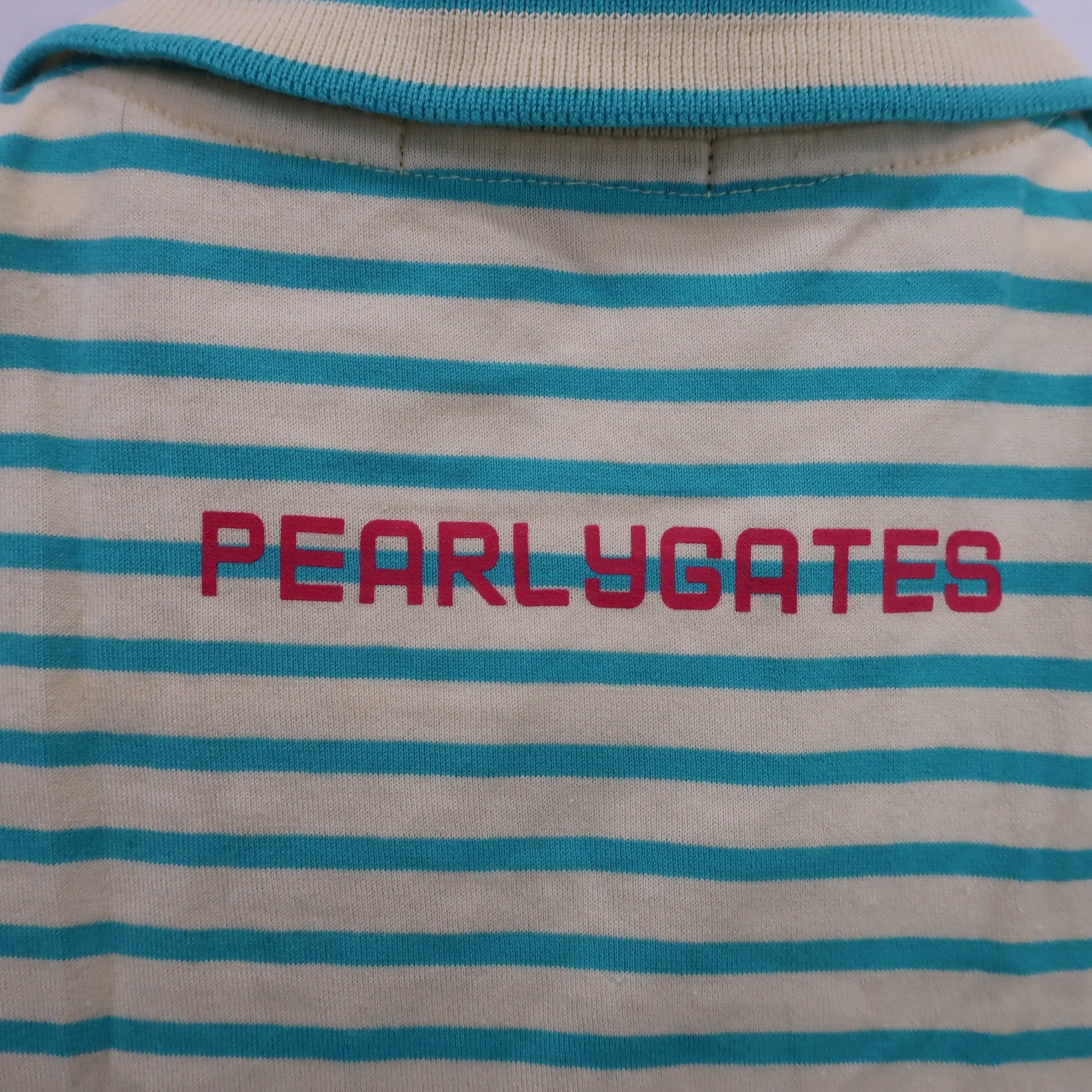 PEARLY GATES(パーリーゲイツ) ポロシャツ 黄色水色ボーダー レディース 0 055-160623 A