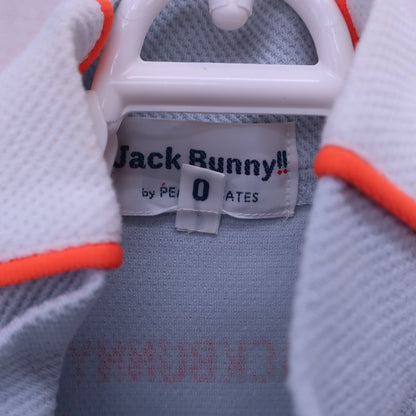 Jack Bunny(ジャックバニー) 半袖ハーフジップシャツ 水色 レディース 0 263-167626 A