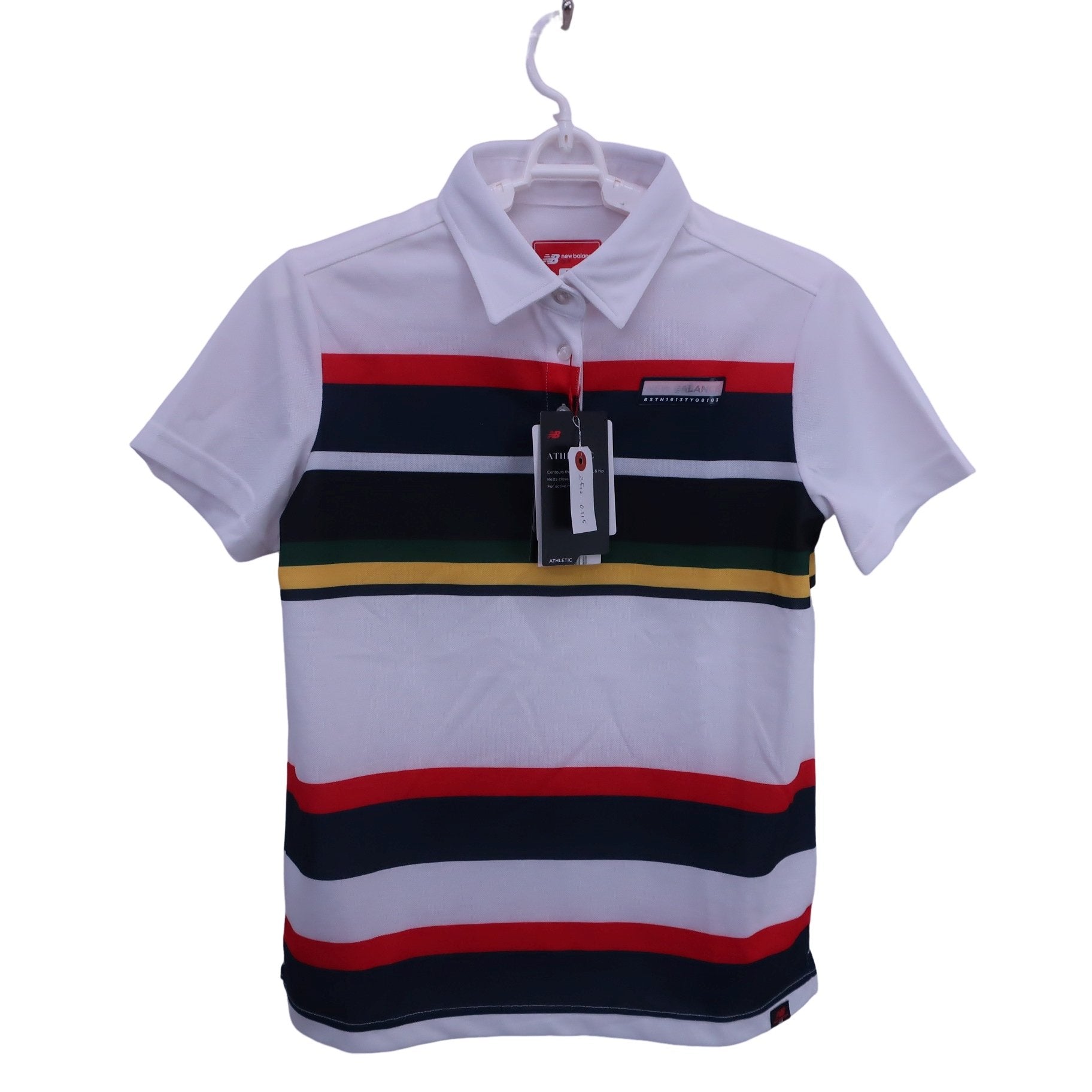 New Balance golf(ニューバランスゴルフ) ポロシャツ 白カラフルボーダー レディース 2 012-0268501 N