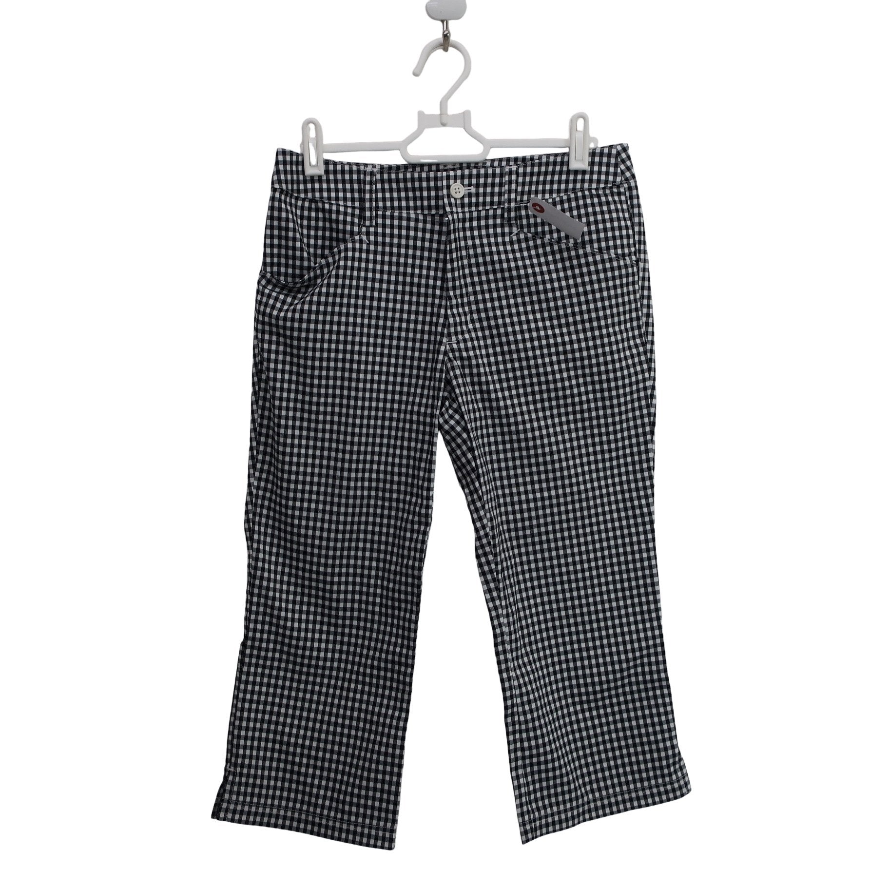 adidas(アディダス) クロップドパンツ 白黒チェック レディース S/P A
