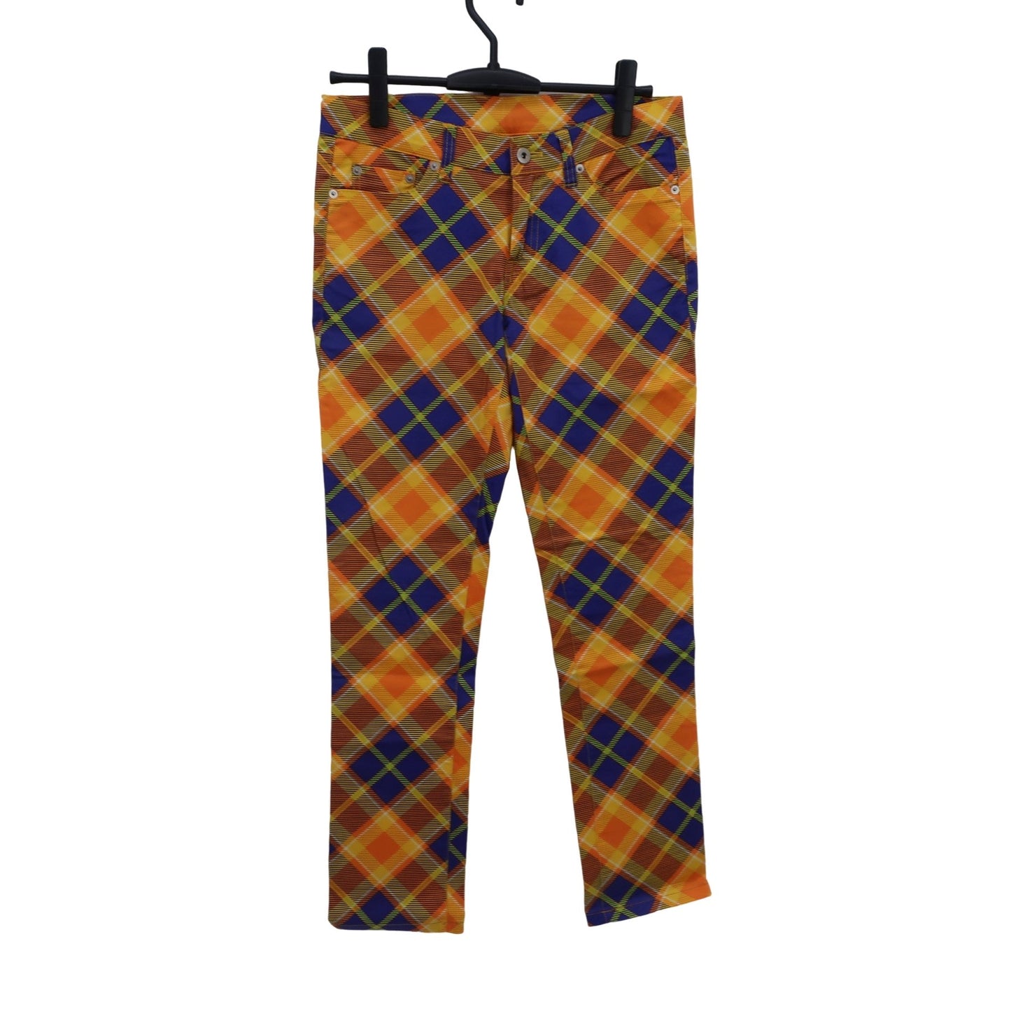 LOUDMOUTH(ラウドマウス) パンツ オレンジ青チェック レディース US 2 A