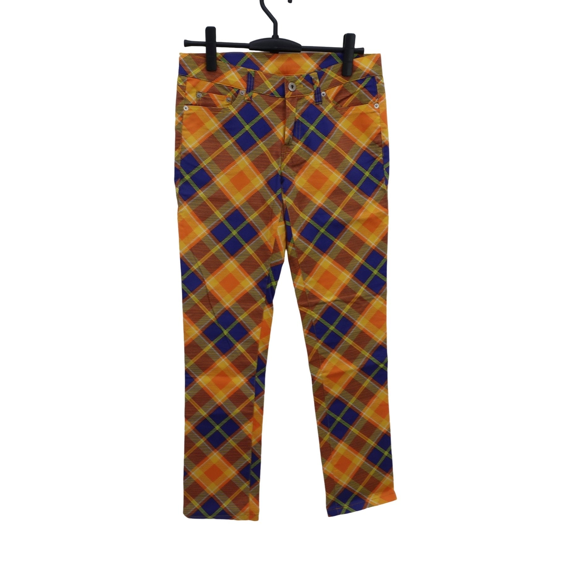 LOUDMOUTH(ラウドマウス) パンツ オレンジ青チェック レディース US 2 A