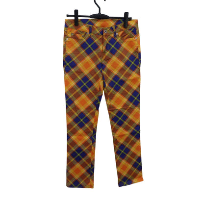 LOUDMOUTH(ラウドマウス) パンツ オレンジ青チェック レディース US 2 A