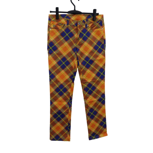 LOUDMOUTH(ラウドマウス) パンツ オレンジ青チェック レディース US 2 A