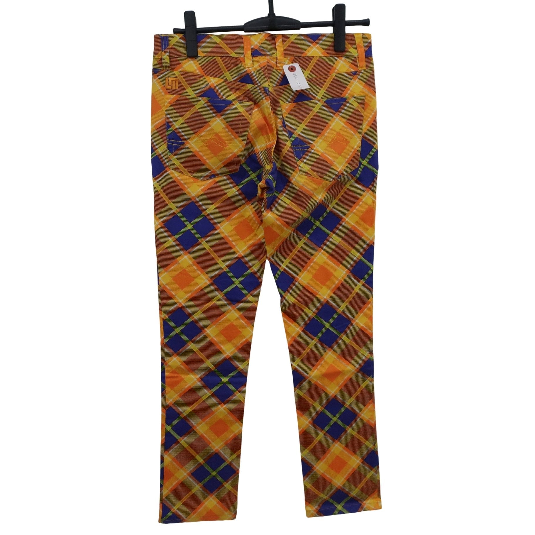LOUDMOUTH(ラウドマウス) パンツ オレンジ青チェック レディース US 2 A
