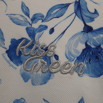 KISS ON THE GREEN(キスオンザグリーン) 長袖ハイネックシャツ 白青花柄 レディース 3 A