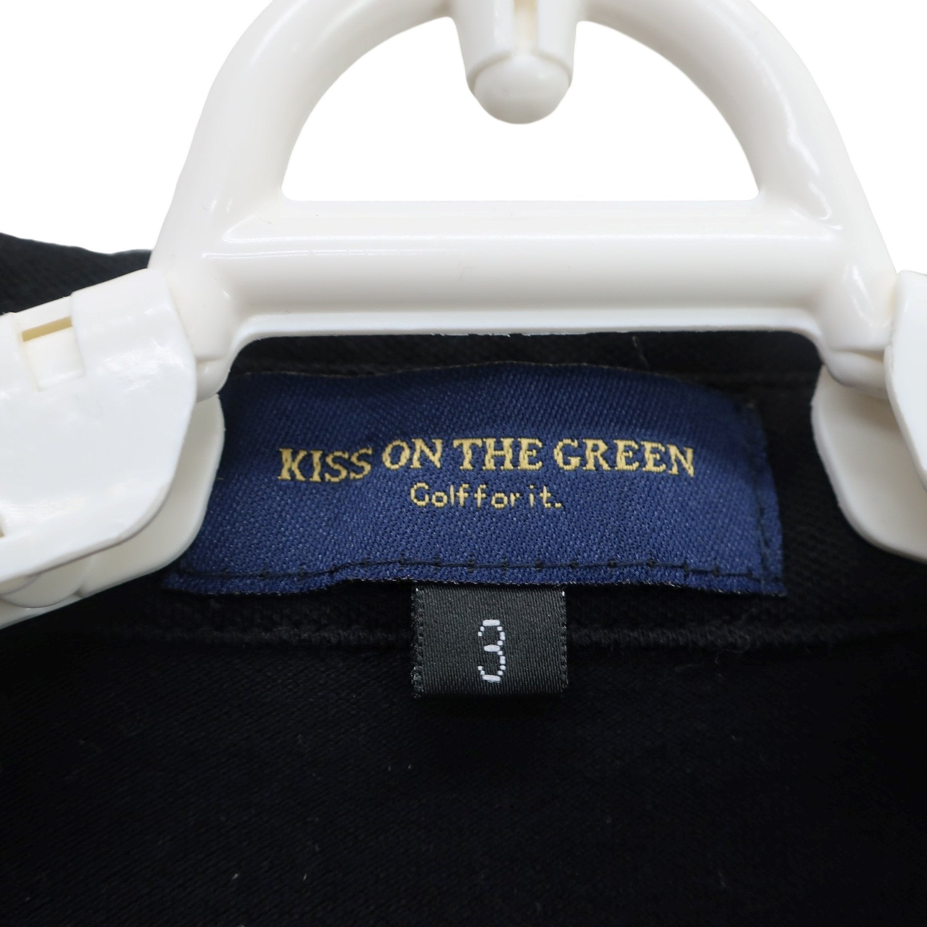 KISS ON THE GREEN(キスオンザグリーン) レースポロシャツ 黒 レディース 3 A