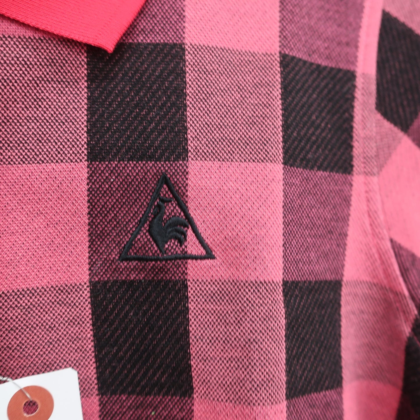 le coq sportif(ルコックスポルティフ) ポロシャツ ピンク黒チェック レディース M A