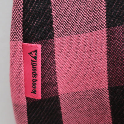 le coq sportif(ルコックスポルティフ) ポロシャツ ピンク黒チェック レディース M A