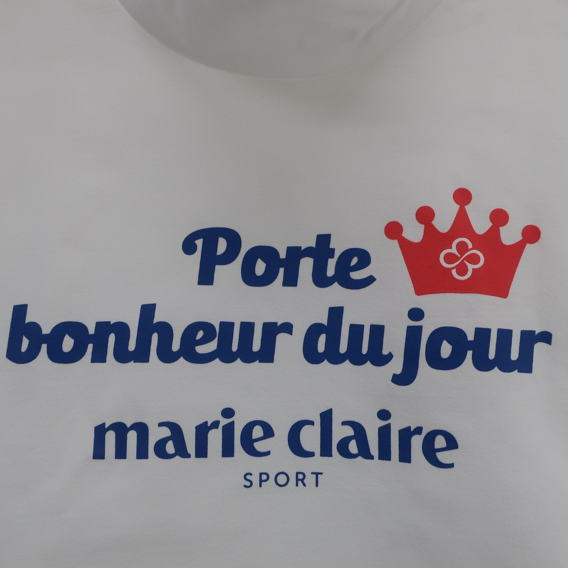 marie claire sport(マリ・クレール・スポーツ) 長袖モックネックシャツ 白 レディース L A