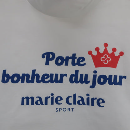 marie claire sport(マリ・クレール・スポーツ) 長袖モックネックシャツ 白 レディース L A