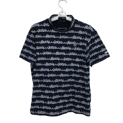 PEARLY GATES(パーリーゲイツ) 半袖モックネックシャツ ネイビー白 メンズ 5 053-0267715 A
