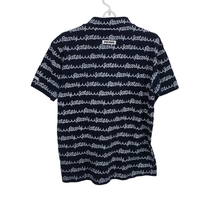 PEARLY GATES(パーリーゲイツ) 半袖モックネックシャツ ネイビー白 メンズ 5 053-0267715 A