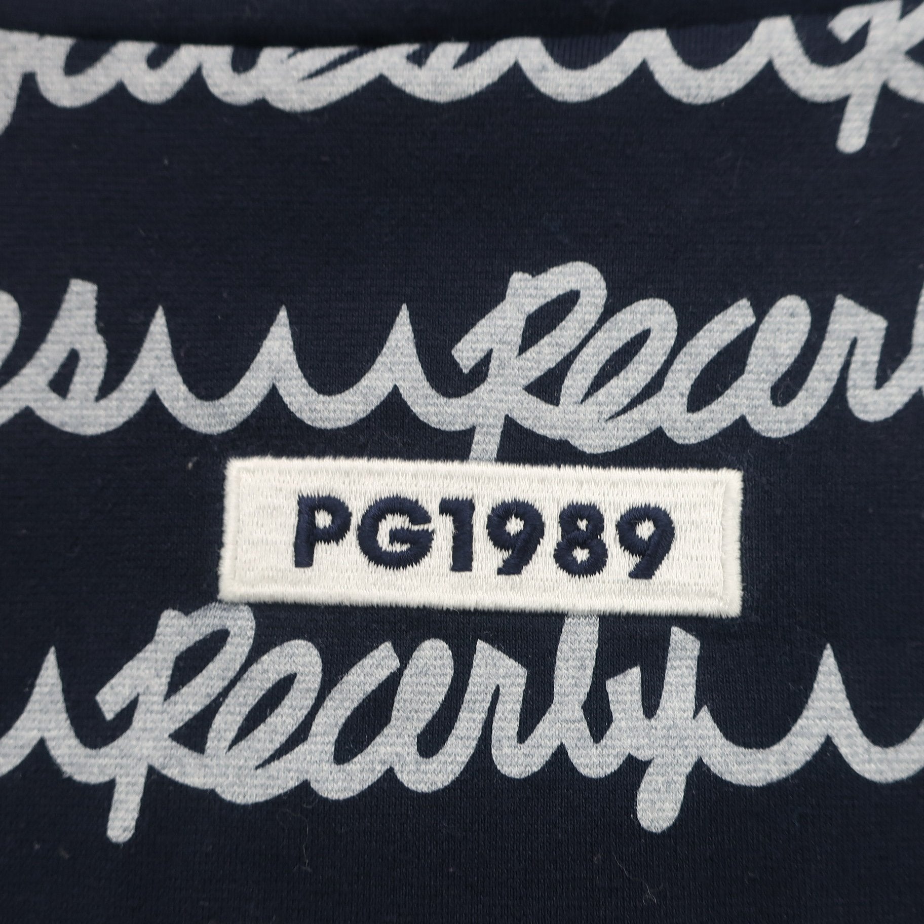 PEARLY GATES(パーリーゲイツ) 半袖モックネックシャツ ネイビー白 メンズ 5 053-0267715 A