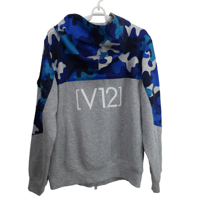 V12(ヴィトゥエルブ) パーカー グレー青カモフラ柄 メンズ L V122010-SW03 A