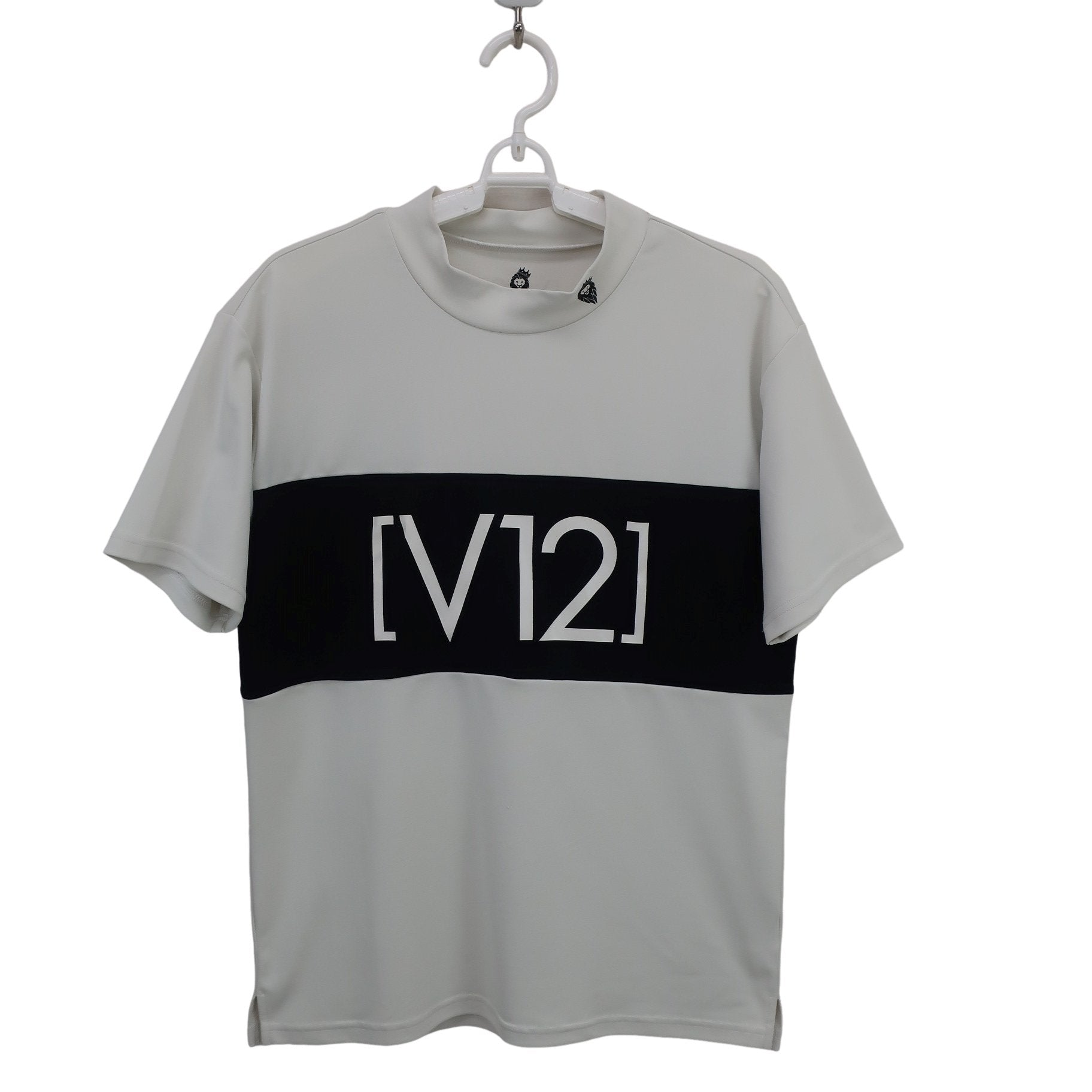 V12(ヴィトゥエルブ) 半袖モックネックシャツ 白 メンズ S V122110-CT08 A