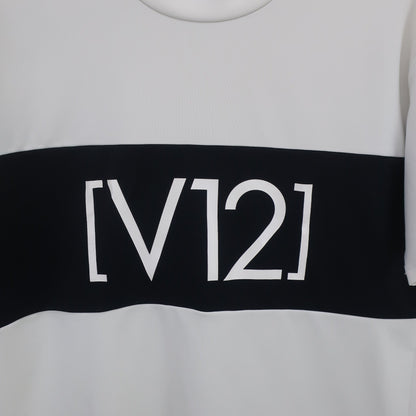 V12(ヴィトゥエルブ) 半袖モックネックシャツ 白 メンズ S V122110-CT08 A
