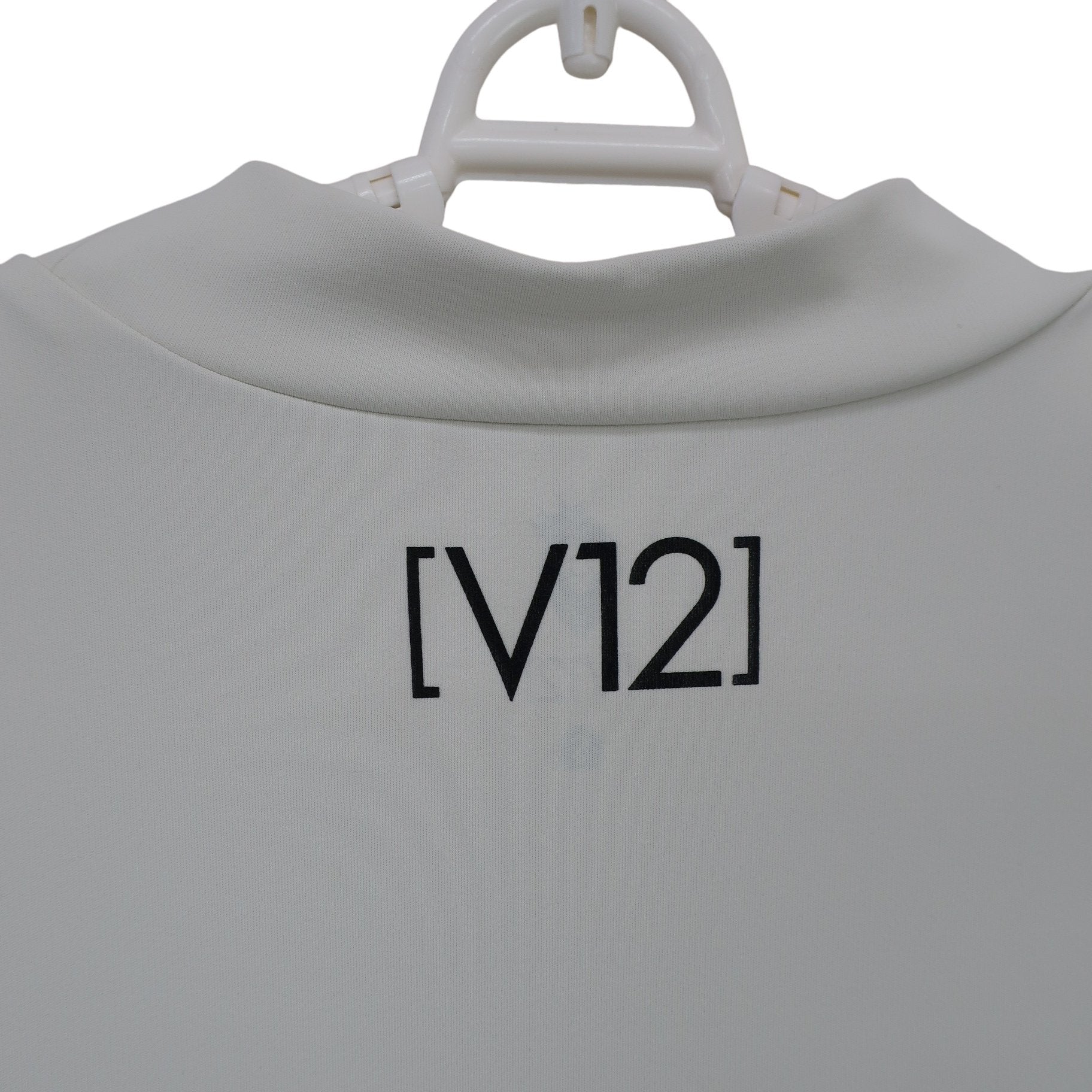 V12(ヴィトゥエルブ) 半袖モックネックシャツ 白 メンズ S V122110-CT08 A