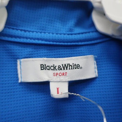Black & White(ブラック&ホワイト) ポロシャツ 水色 レディース L A