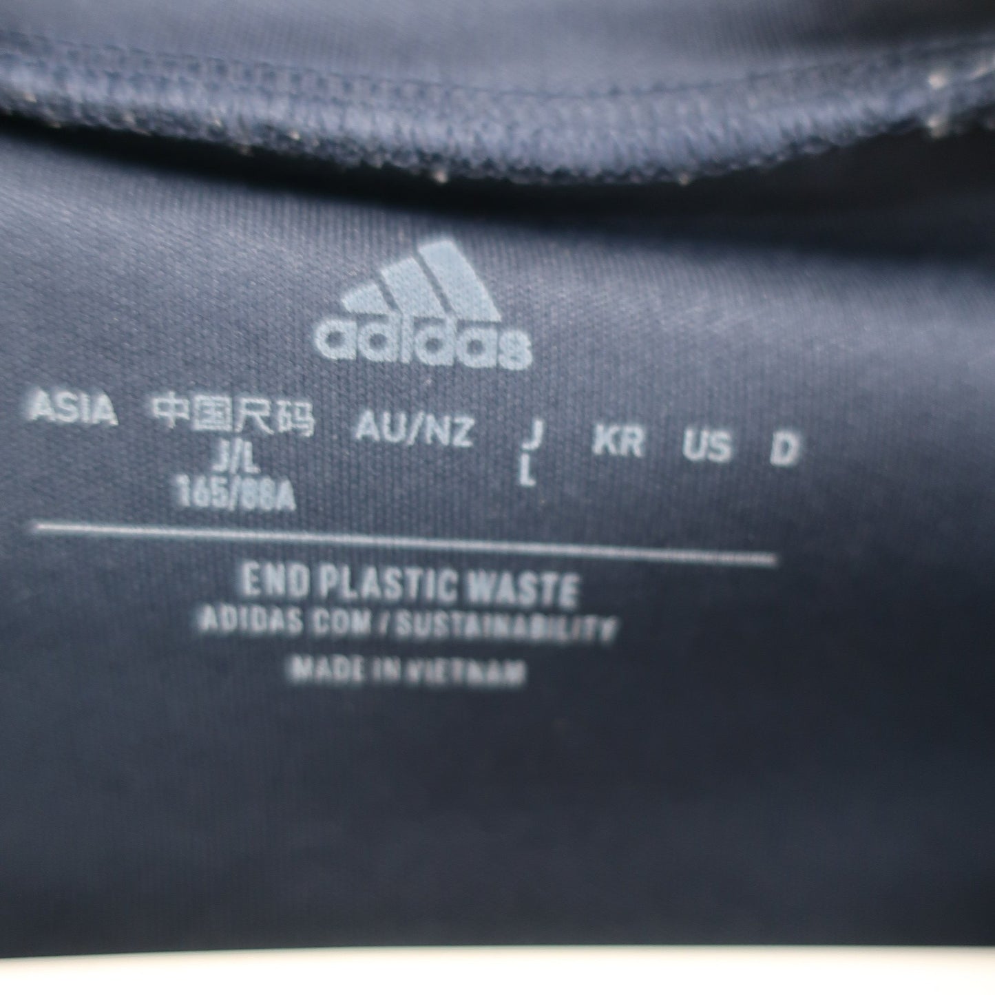 adidas(アディダス) 半袖モックネックシャツ ネイビー レディース L A