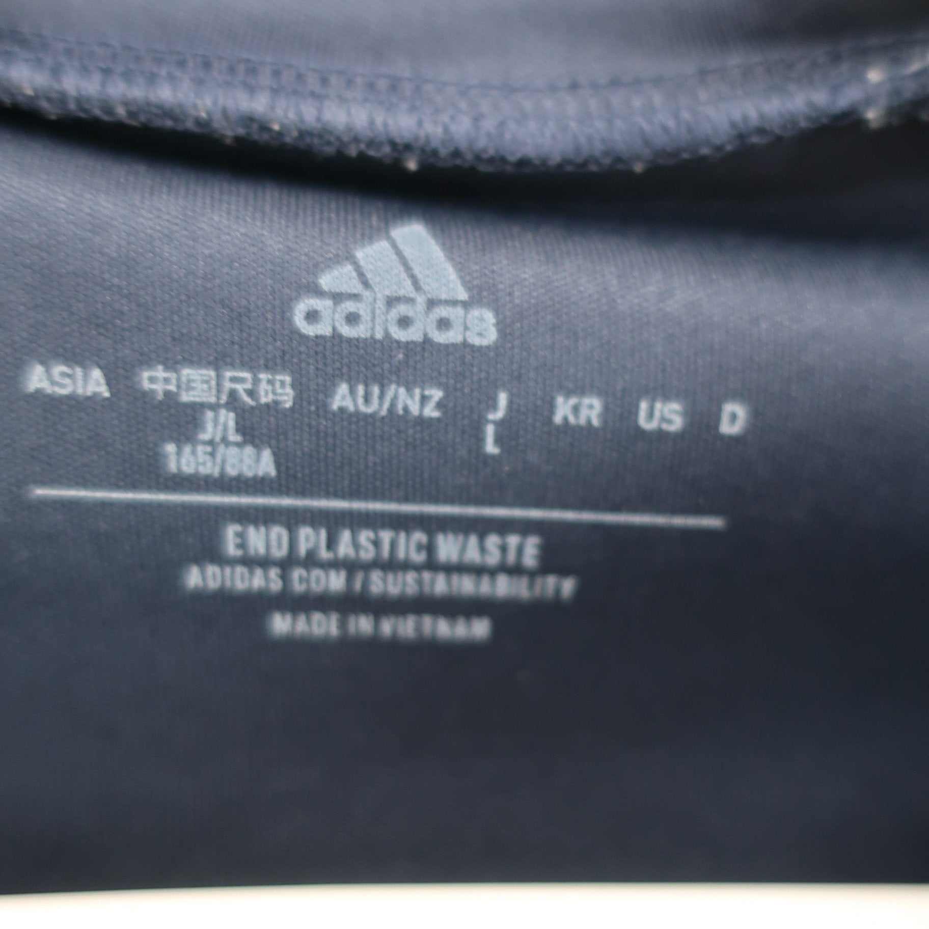 adidas(アディダス) 半袖モックネックシャツ ネイビー レディース L A