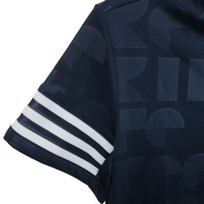 adidas(アディダス) 半袖モックネックシャツ ネイビー レディース L A