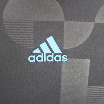 adidas(アディダス) 半袖モックネックシャツ ネイビー レディース L A