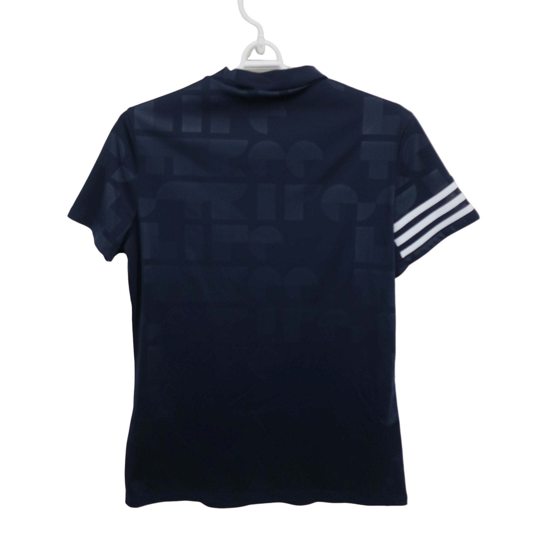 adidas(アディダス) 半袖モックネックシャツ ネイビー レディース L A