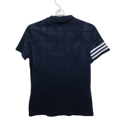 adidas(アディダス) 半袖モックネックシャツ ネイビー レディース L A