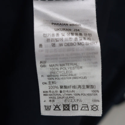 adidas(アディダス) 半袖モックネックシャツ ネイビー レディース L A
