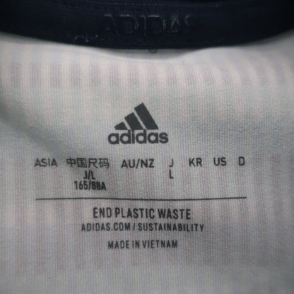 adidas(アディダス) ノースリーブポロシャツ 青系総柄 レディース L A