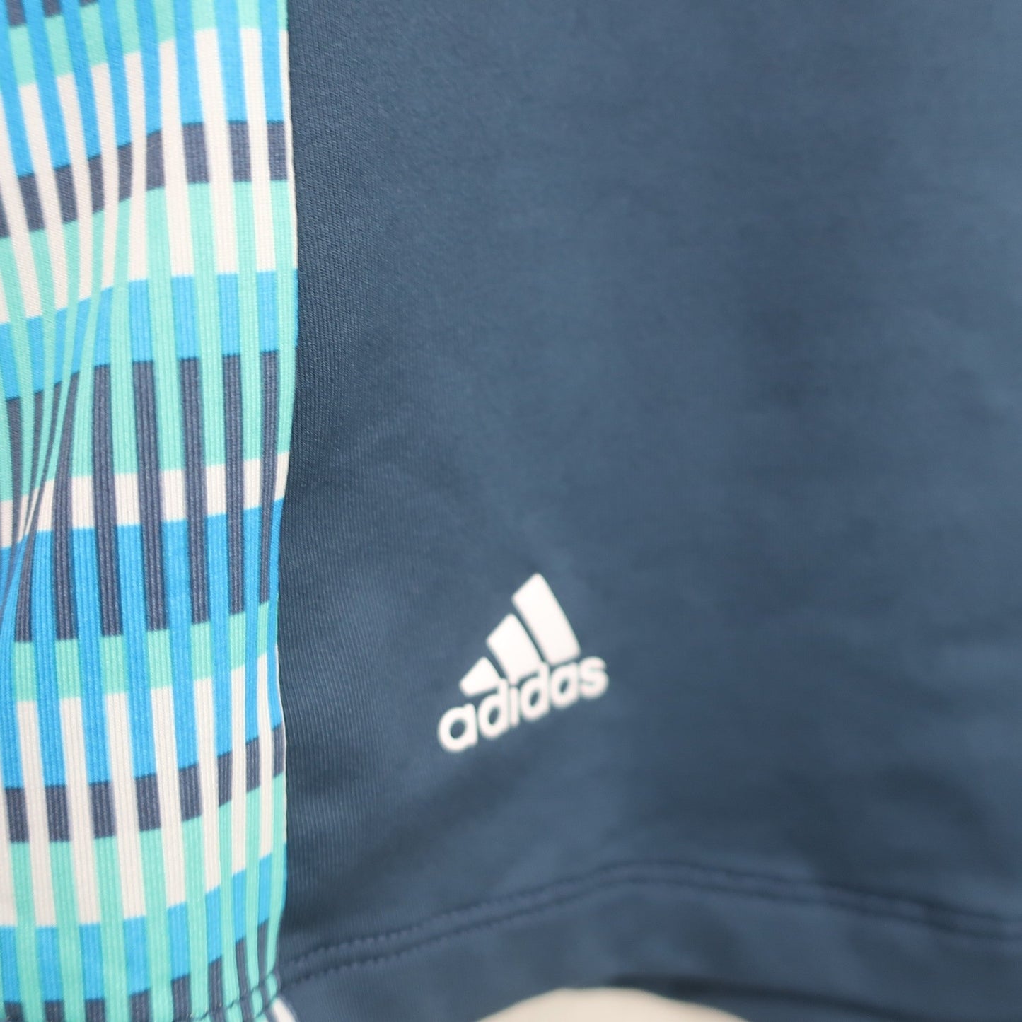 adidas(アディダス) 半袖ハーフジップシャツ ネイビー青系 レディース L A