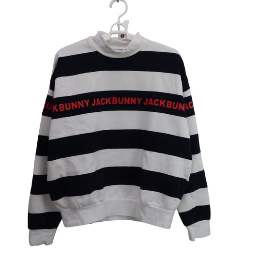 Jack Bunny(ジャックバニー) トレーナー 白ネイビー レディース 2 263-2162168 B