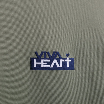 VIVA HEART(ビバハート) 長袖モックネックシャツ カーキ レディース 40 A