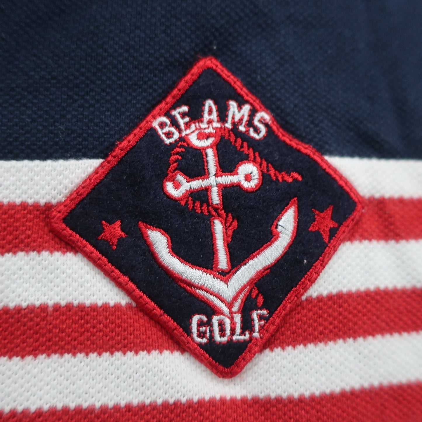 BEAMS GOLF(ビームスゴルフ) ポロシャツ ネイビー白赤 レディース M B