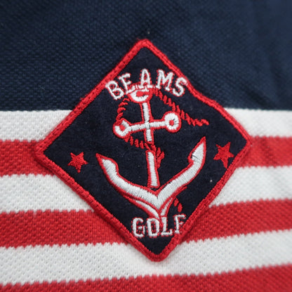 BEAMS GOLF(ビームスゴルフ) ポロシャツ ネイビー白赤 レディース M B