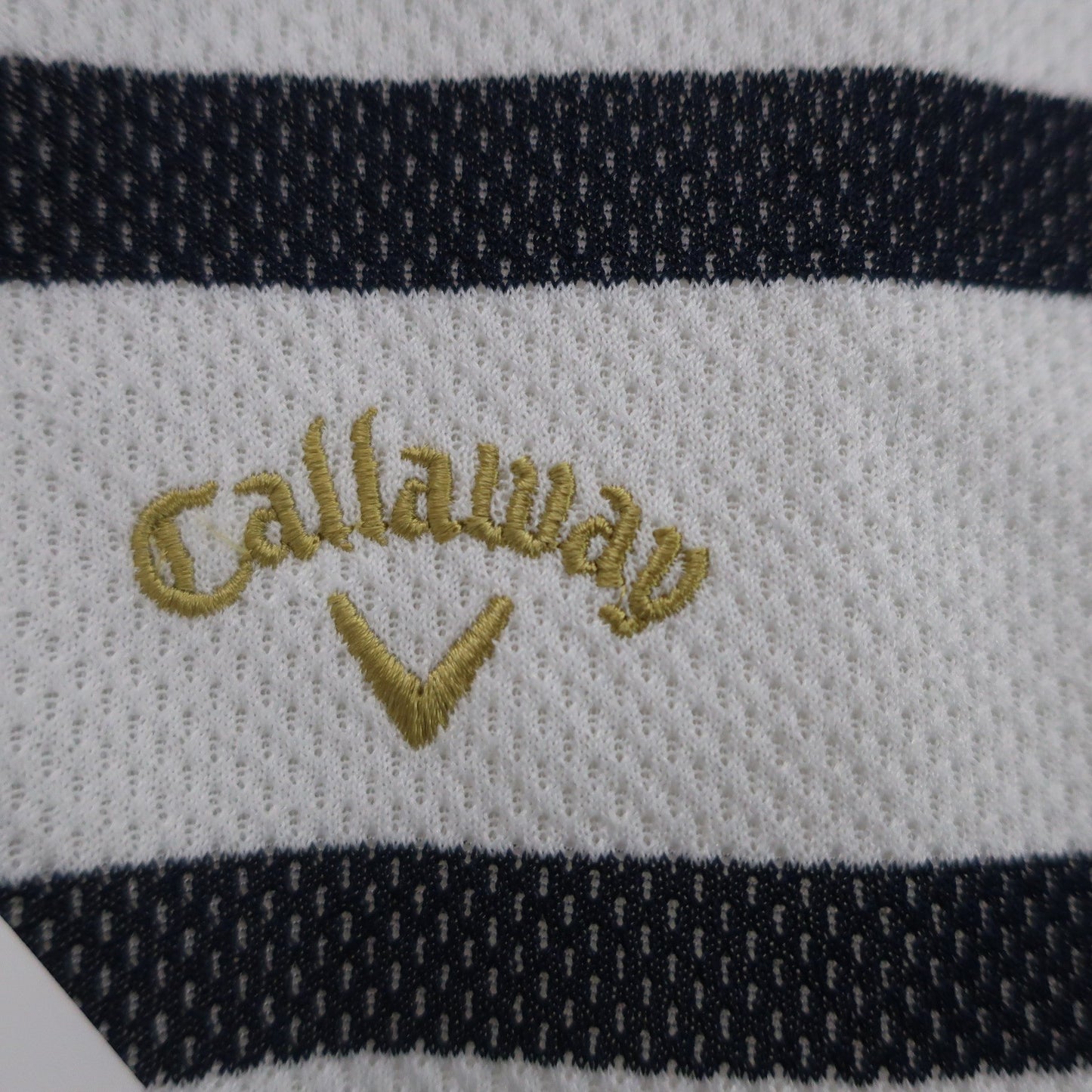 Callaway(キャロウェイ) ポロシャツ 白青ボーダー レディース M A