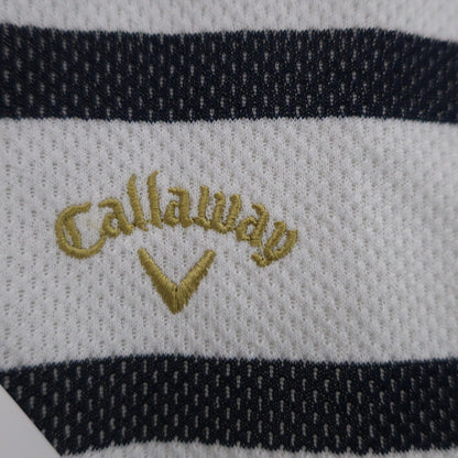 Callaway(キャロウェイ) ポロシャツ 白青ボーダー レディース M A