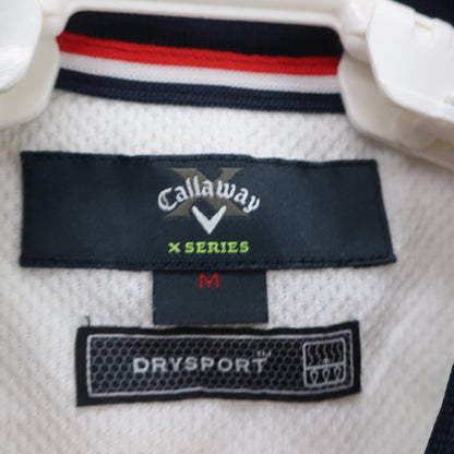 Callaway(キャロウェイ) ポロシャツ 白青ボーダー レディース M A