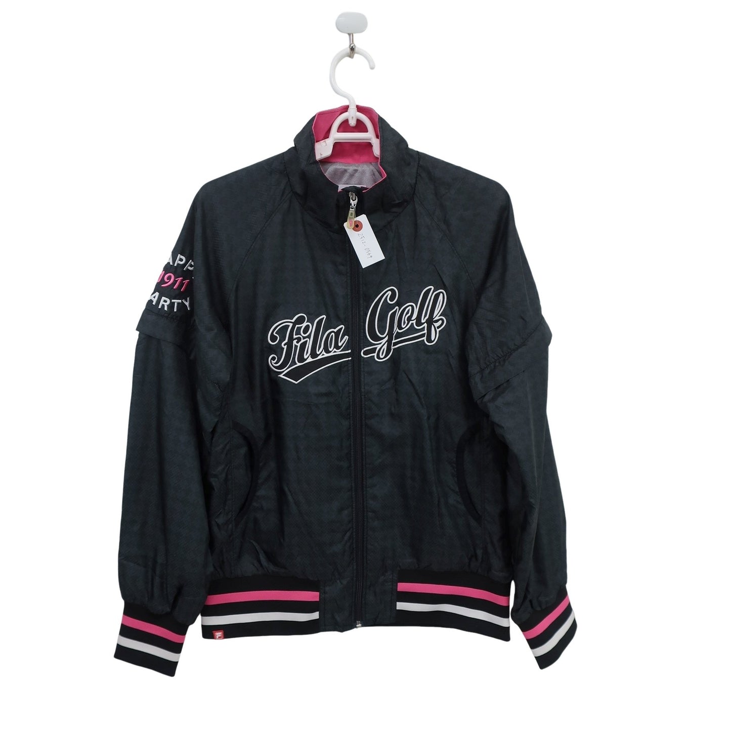 FILA GOLF(フィラゴルフ) ナイロンフルジップブルゾン 黒 レディース L A