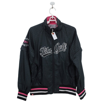 FILA GOLF(フィラゴルフ) ナイロンフルジップブルゾン 黒 レディース L A