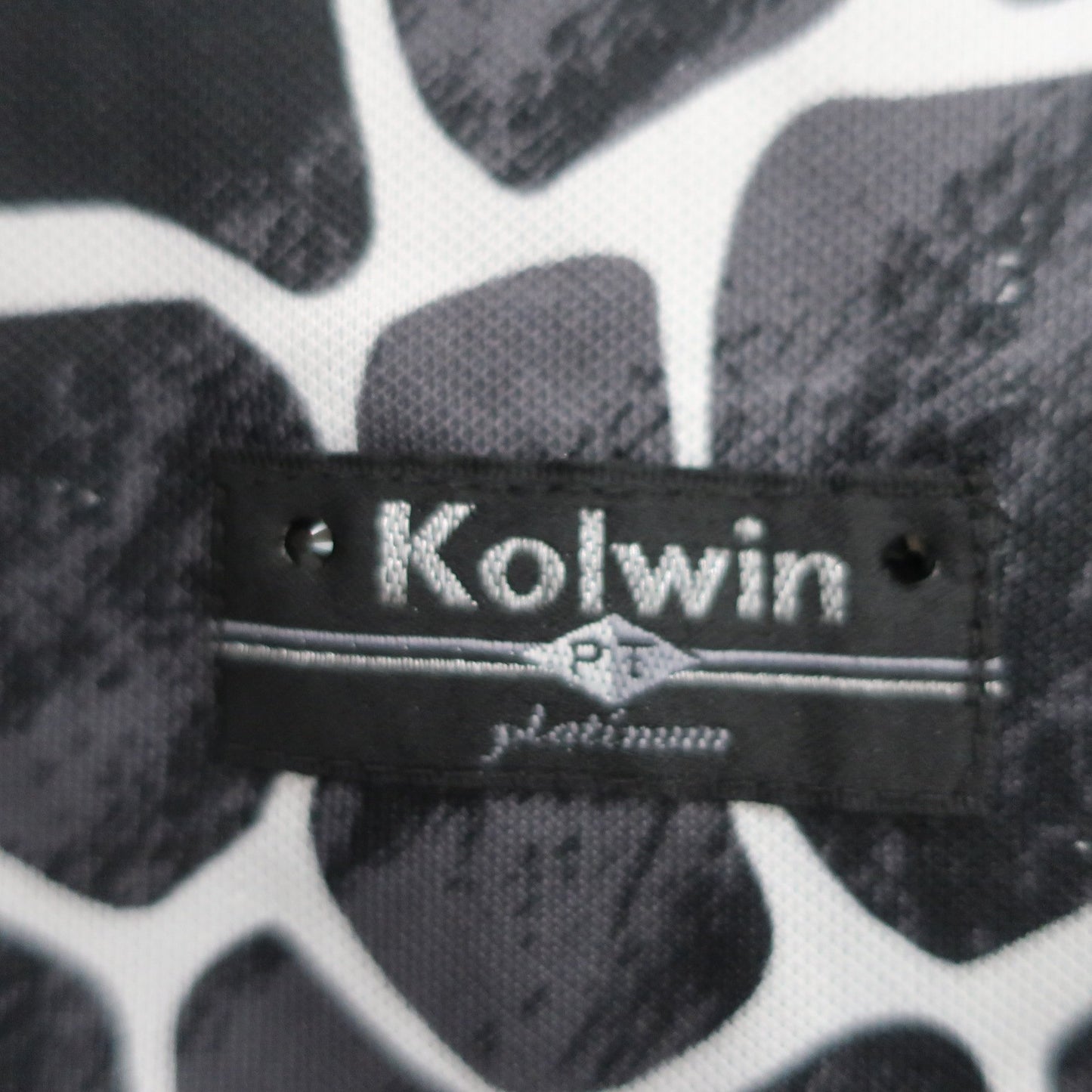 Kolwin(コルウィン) フルジップシャツ 黒白総柄 レディース L B