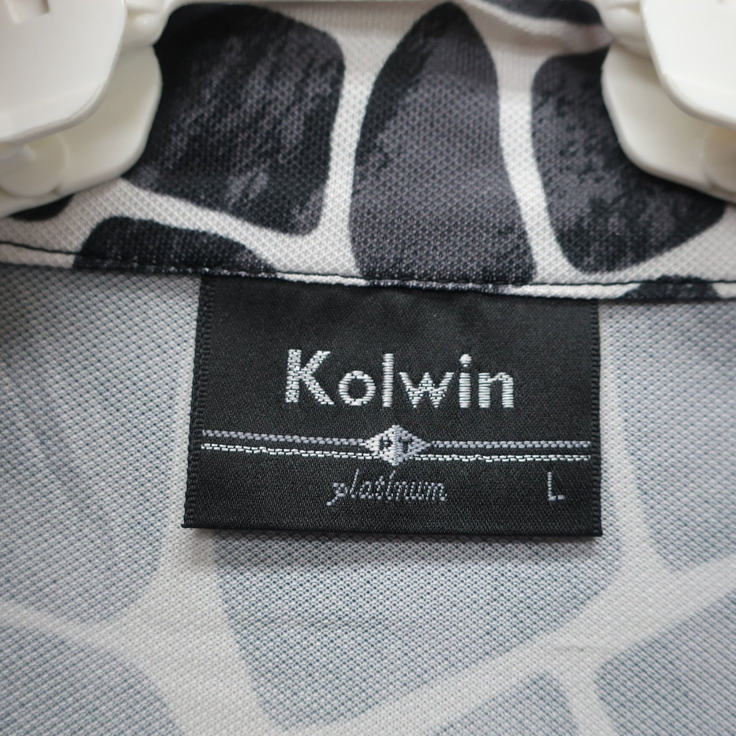Kolwin(コルウィン) フルジップシャツ 黒白総柄 レディース L B