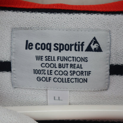 le coq sportif(ルコックスポルティフ) 薄手パーカー 白ネイビーボーダー レディース LL A