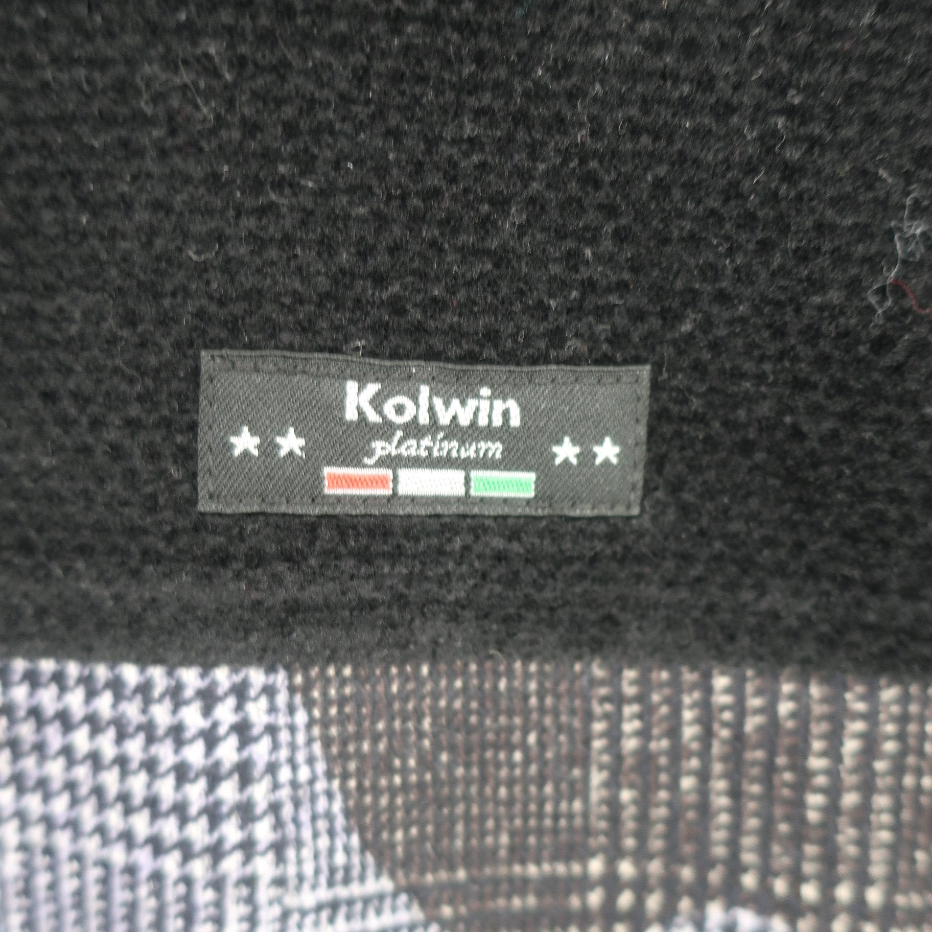 Kolwin(コルウィン) ノースリーブワンピース 黒青系総柄 レディース L A