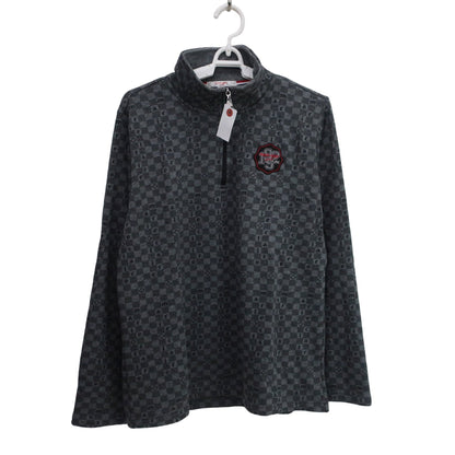 marie claire sport(マリ・クレール・スポーツ) 長袖ハーフジップシャツ グレー系 レディース LL A