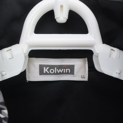 Kolwin(コルウィン) 半袖ハーフジップシャツ 黒系千鳥柄 レディース LL A