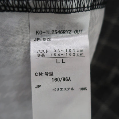Kolwin(コルウィン) 半袖ハーフジップシャツ 黒系千鳥柄 レディース LL A