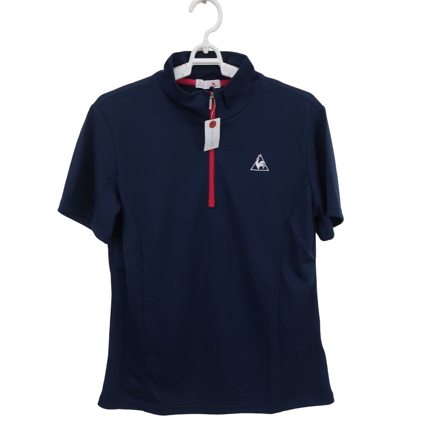 le coq sportif(ルコックスポルティフ) 半袖ハーフジップシャツ ネイビー レディース O A